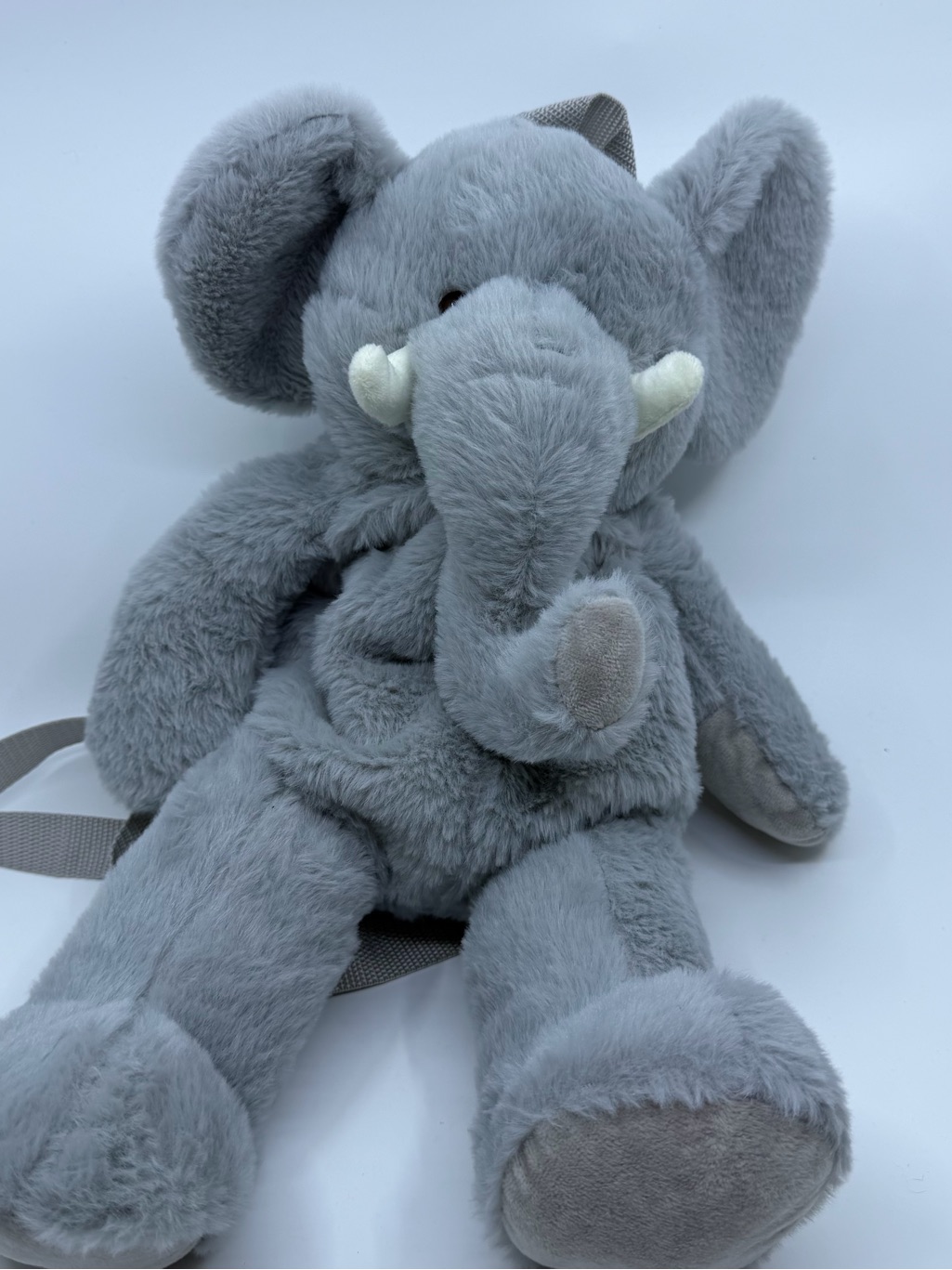 Plush Elephant Backpack Toddler Grey Animal Bag Kids Cute Soft